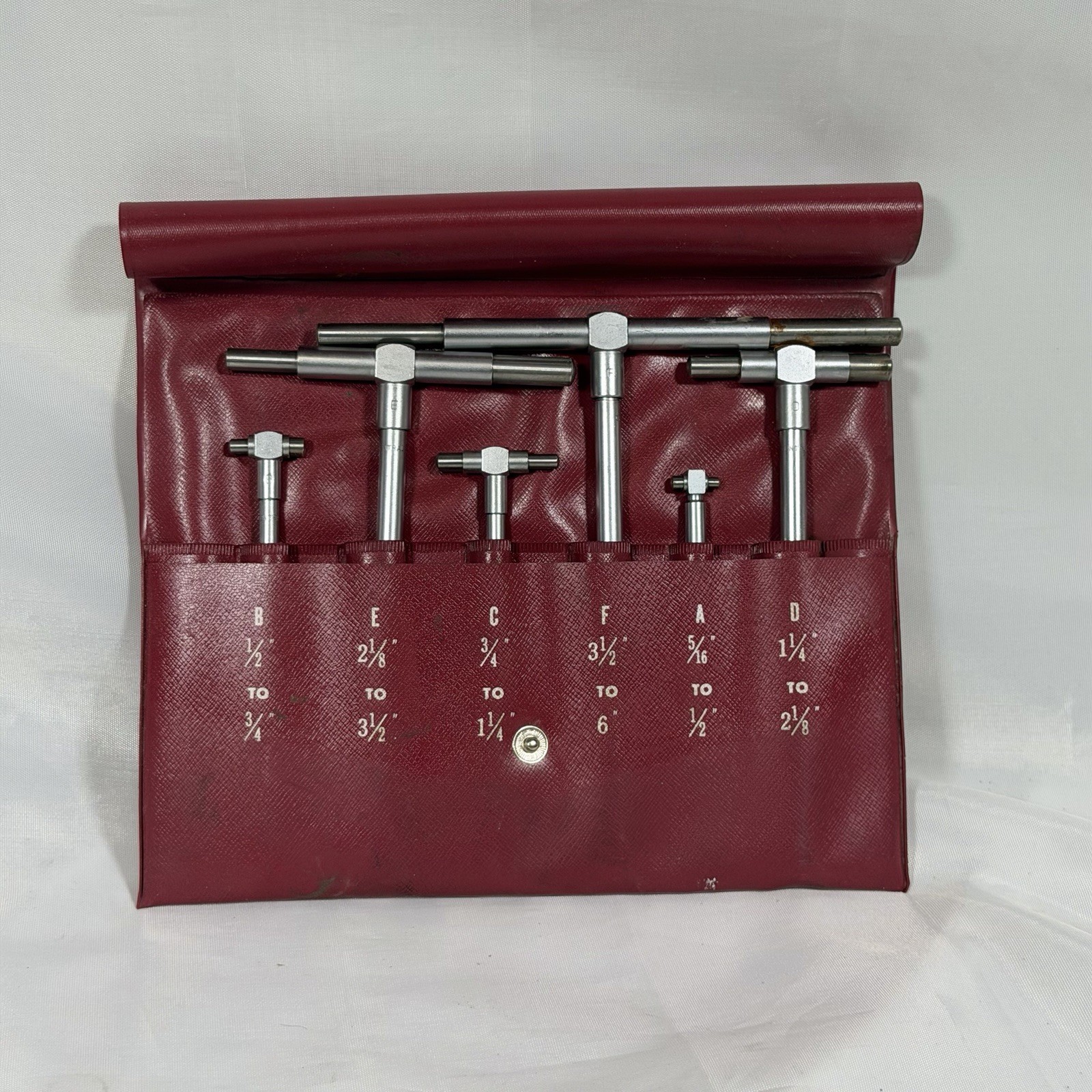 CENTRAL TOOLS INC. TELESCOPING GAGES 6 PCS SET (5/16" - 6")