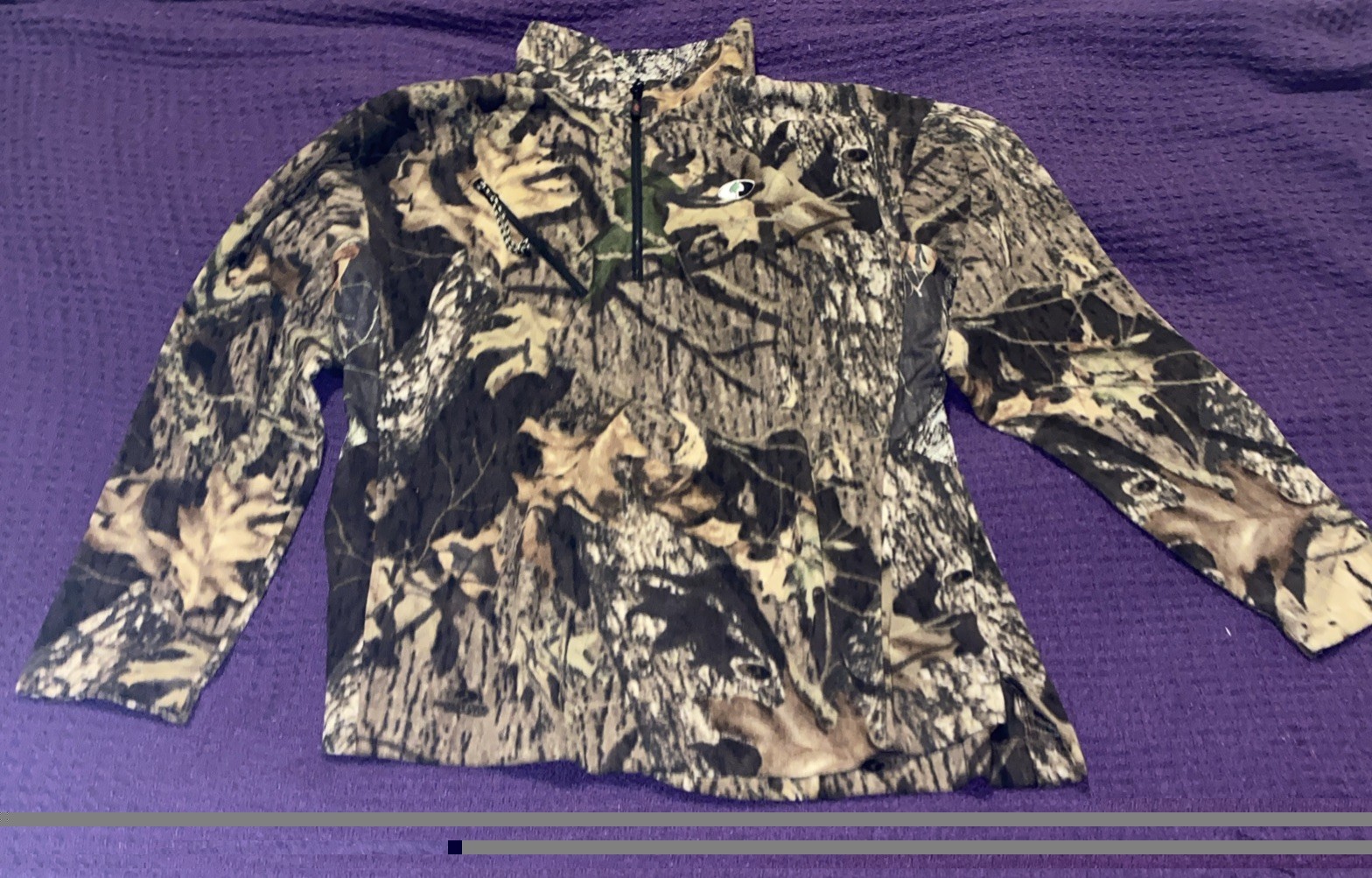 Mossy Oak  APX Camouflage Jacket Men Size XL Fleece Half Zip