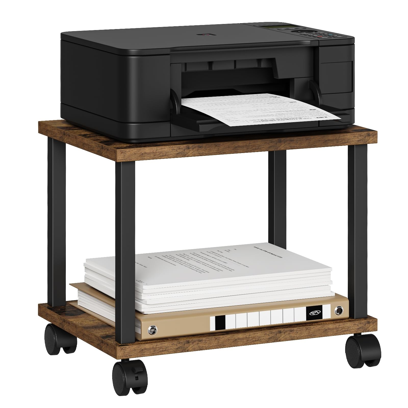 Printer Table, 2-Tier Under Desk Printer Stand, Printer Cart