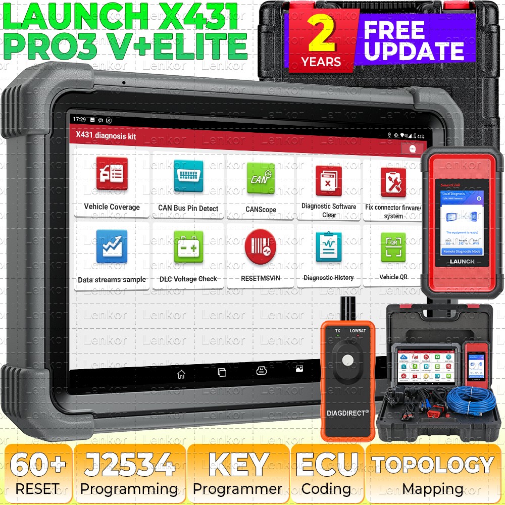 2026 LAUNCH X431 PRO3S+ Elite PAD7 Car Diagnostic Scanner Programming ECU Coding