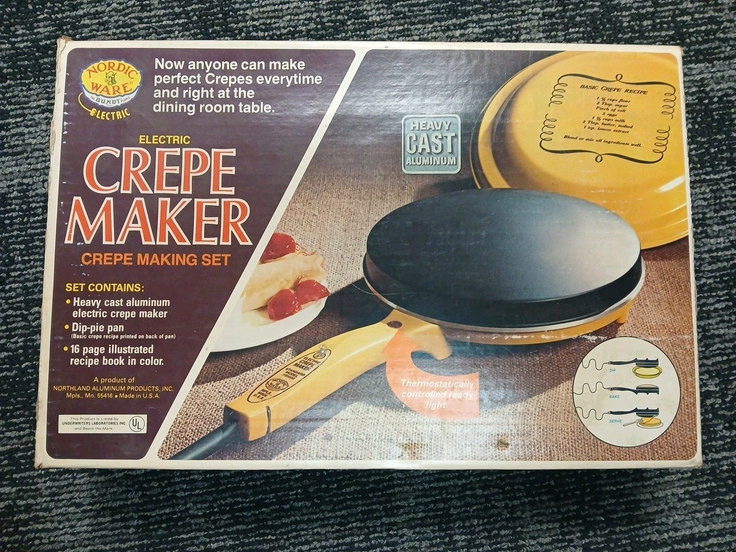 Vintage Nordic Ware Electric Crepe Maker #85006 Heavy Cast Aluminum Nice!