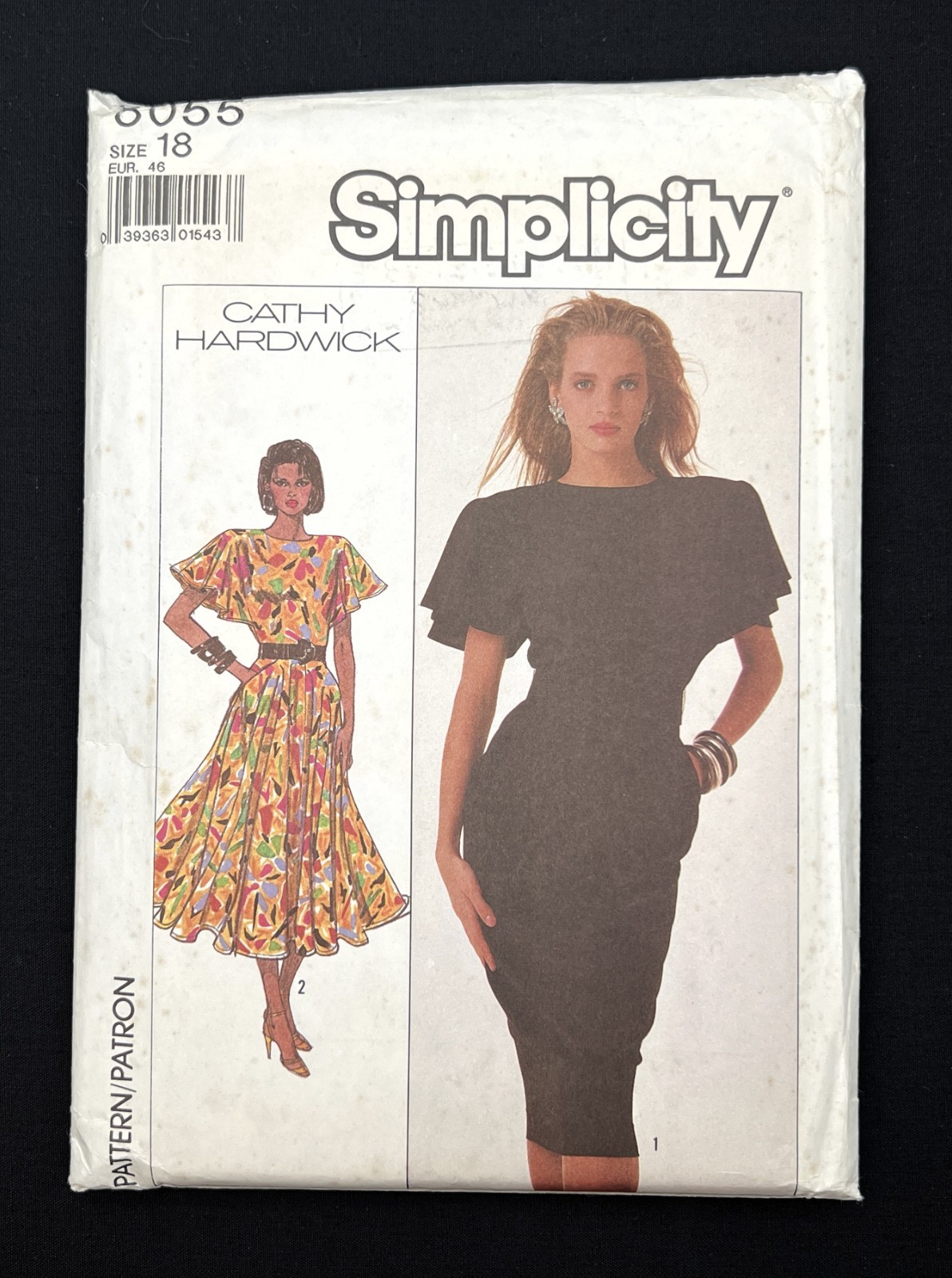 Simplicity 8055 Misses Dress-2 Lengths size 18 Uncut Easy Vintage 1987 Pattern