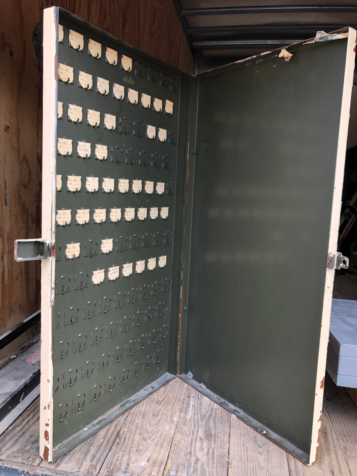 Vintage Aurora All Steel Equipment metal  Cabinet/locker Large 102 key capacity