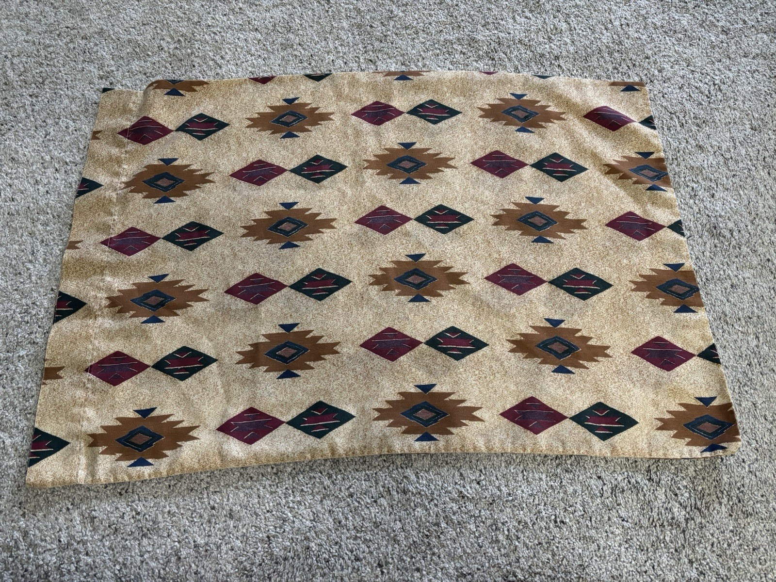 Vintage Thomaston Standard Size Pillowcase Geometric Shape Pattern