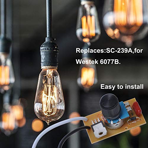 SC-239A Switch 200 Watt Manual Dimmer Replacement Kit for Wes-tek 6077B,