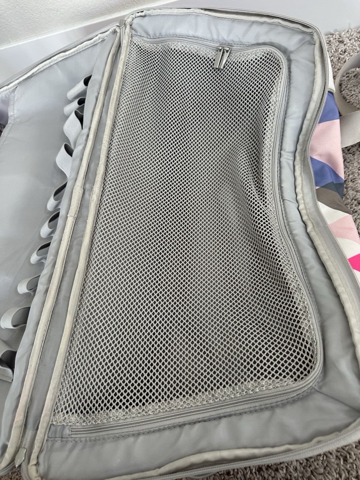 Nike Duffle Bag Diamond Purple Pattern Large Overnight Bag