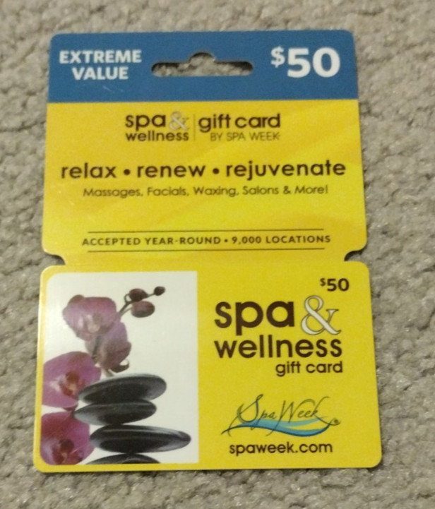 $50 Spa & Wellness Gift Card. FREE SHIPPING