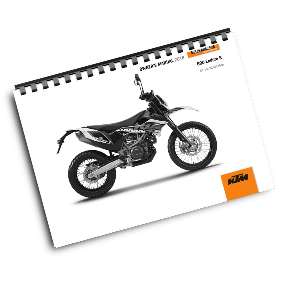 KTM 2018 - 690 ENDURO R - OWNERS MANUAL REPRINTED