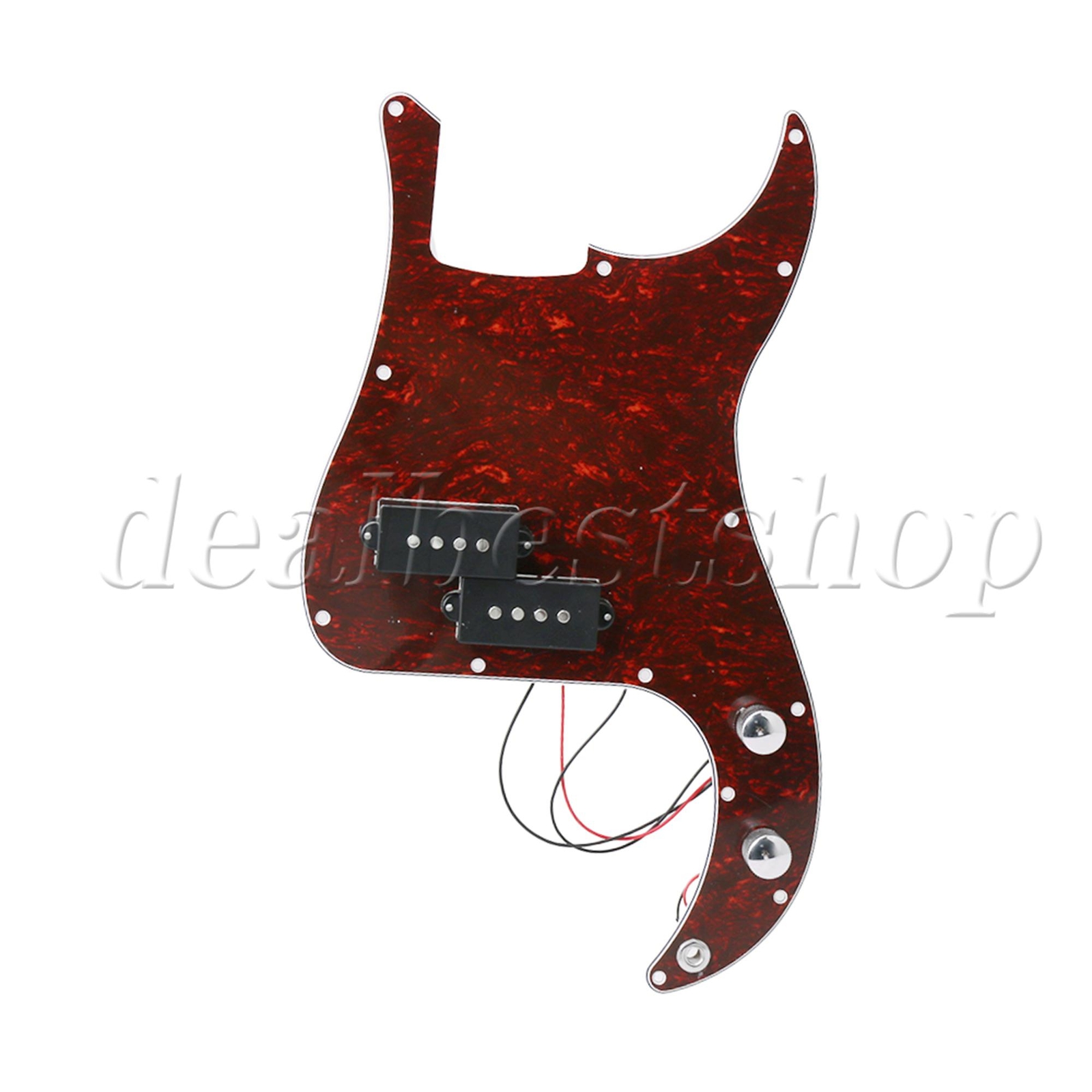 Shell P Bass Pickguard Pickup Set Guitar Accessories Red Tortoise