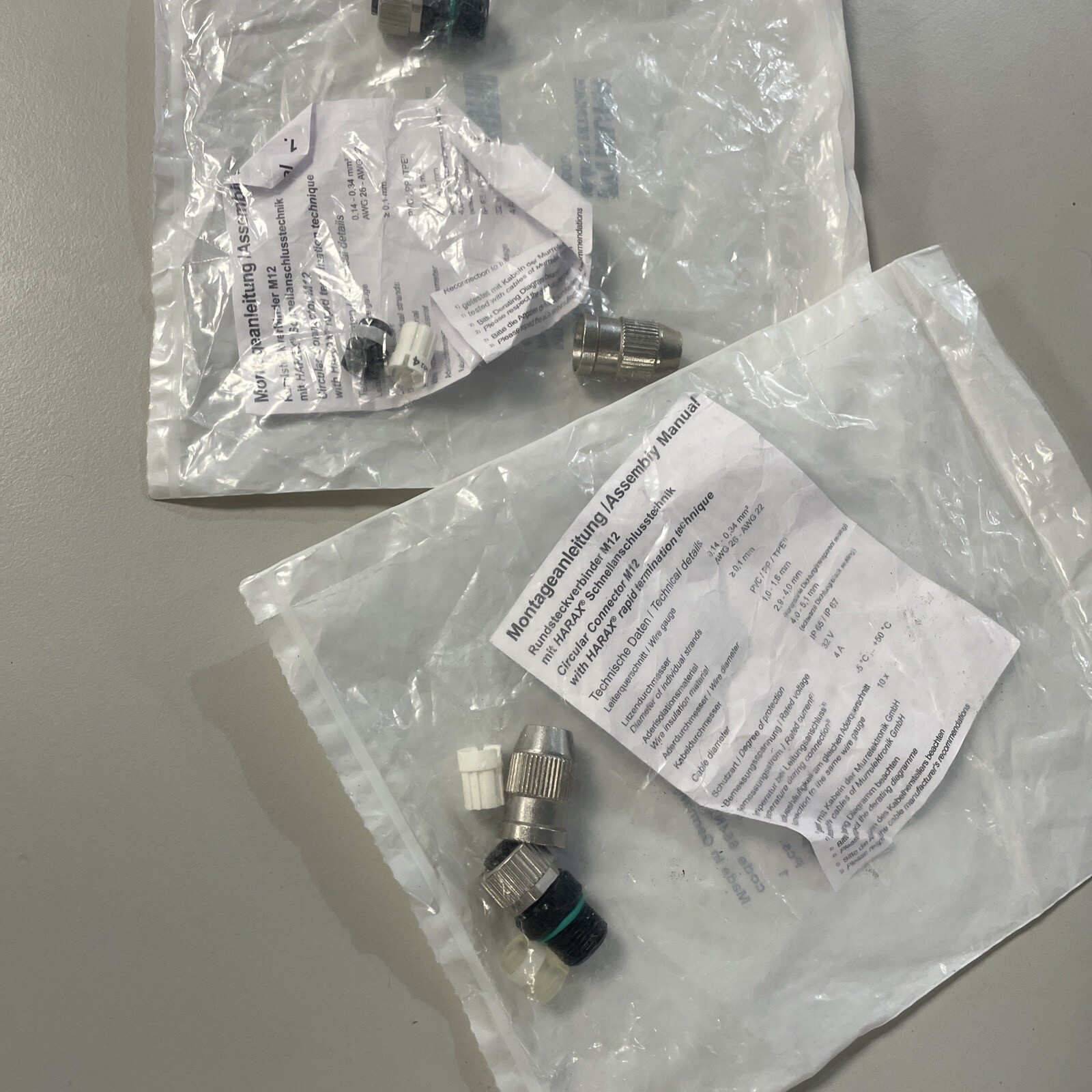 2pcs Connector Murr 7000-12611-0000000 MOSA M12