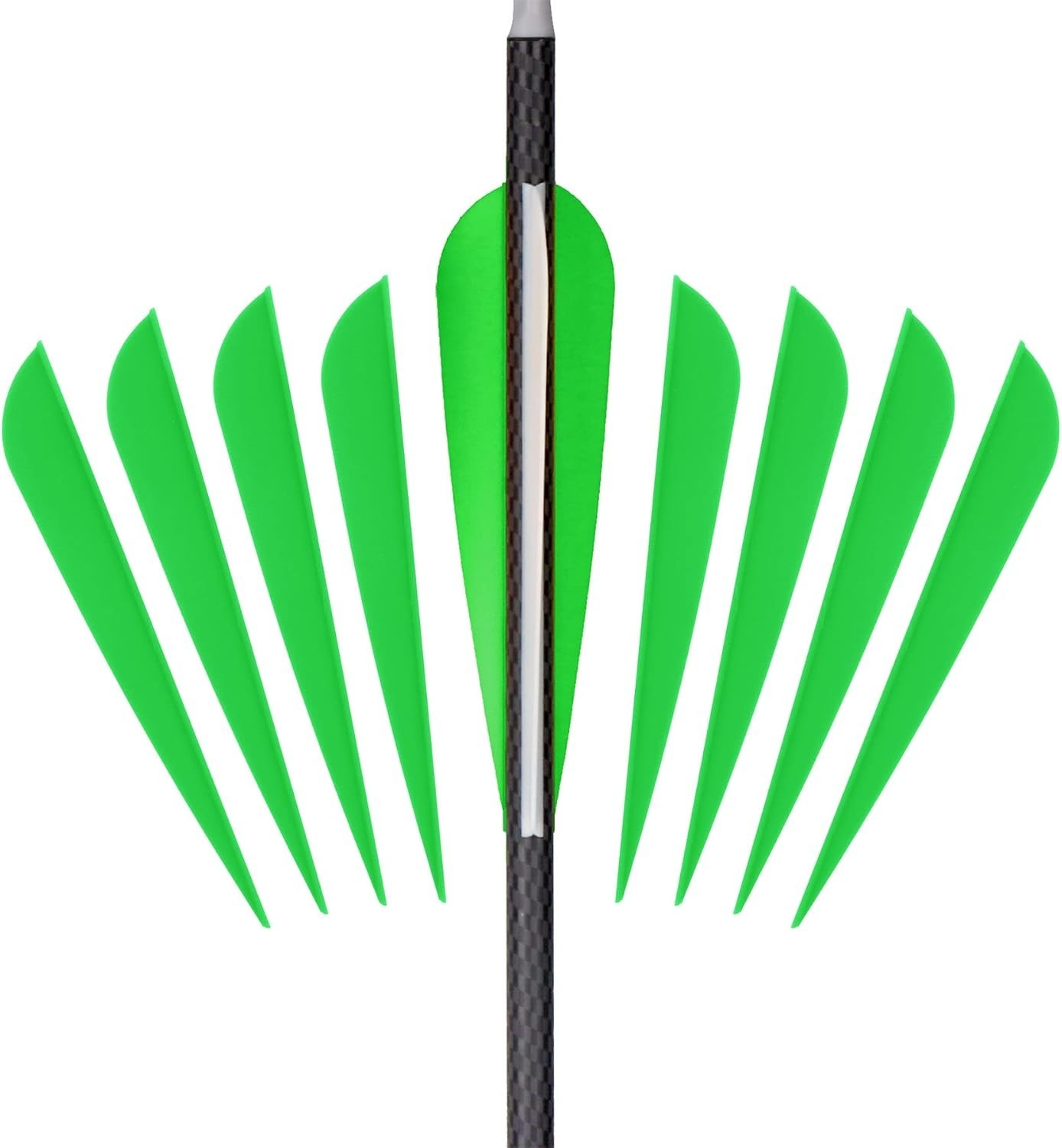 Streamlined Archery Vanes 4 Inch - 50-Pack for Enhanced Arrow Performance