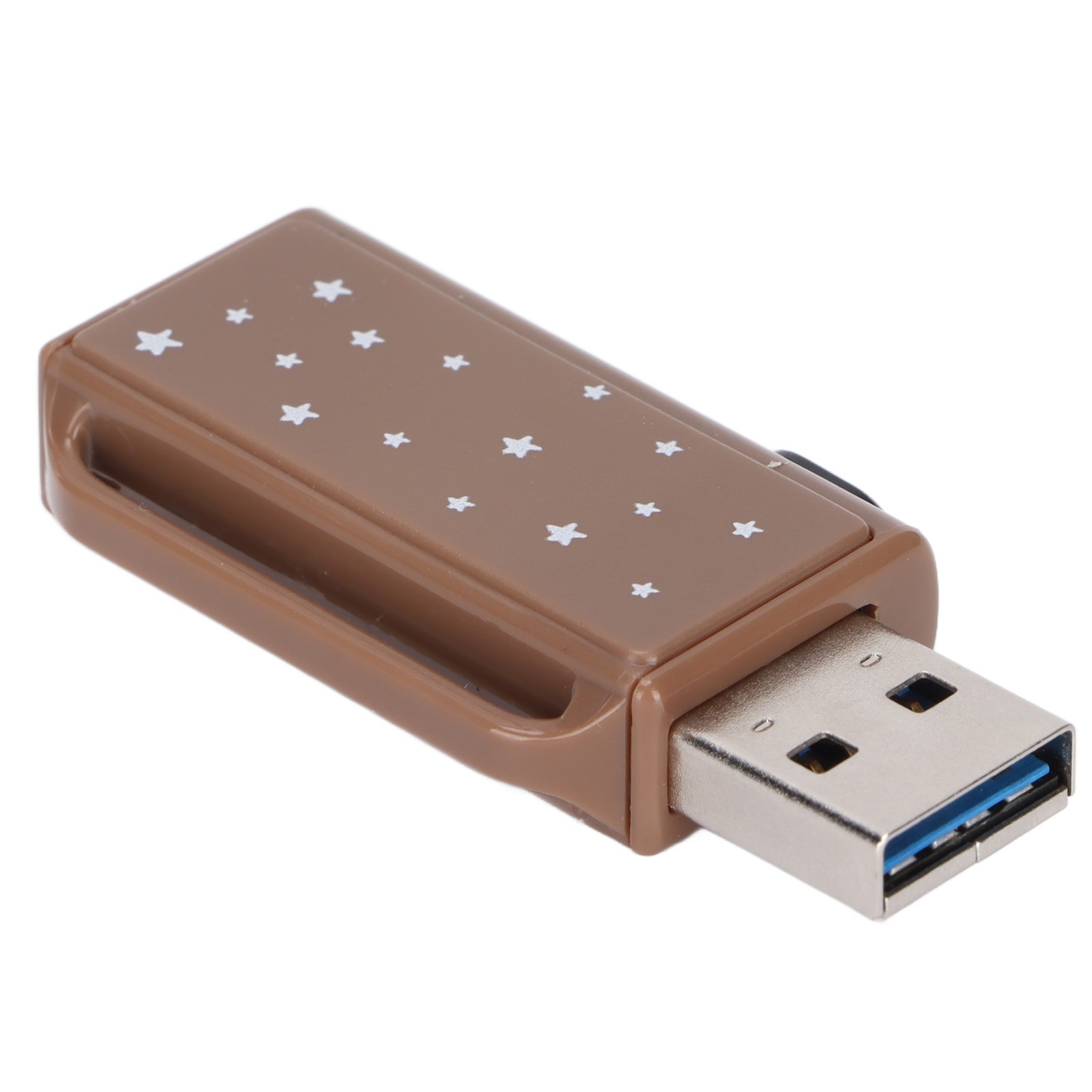 Flash Disk Portable Tea Brown Palstic Push Pull Thumb Memory Stick For