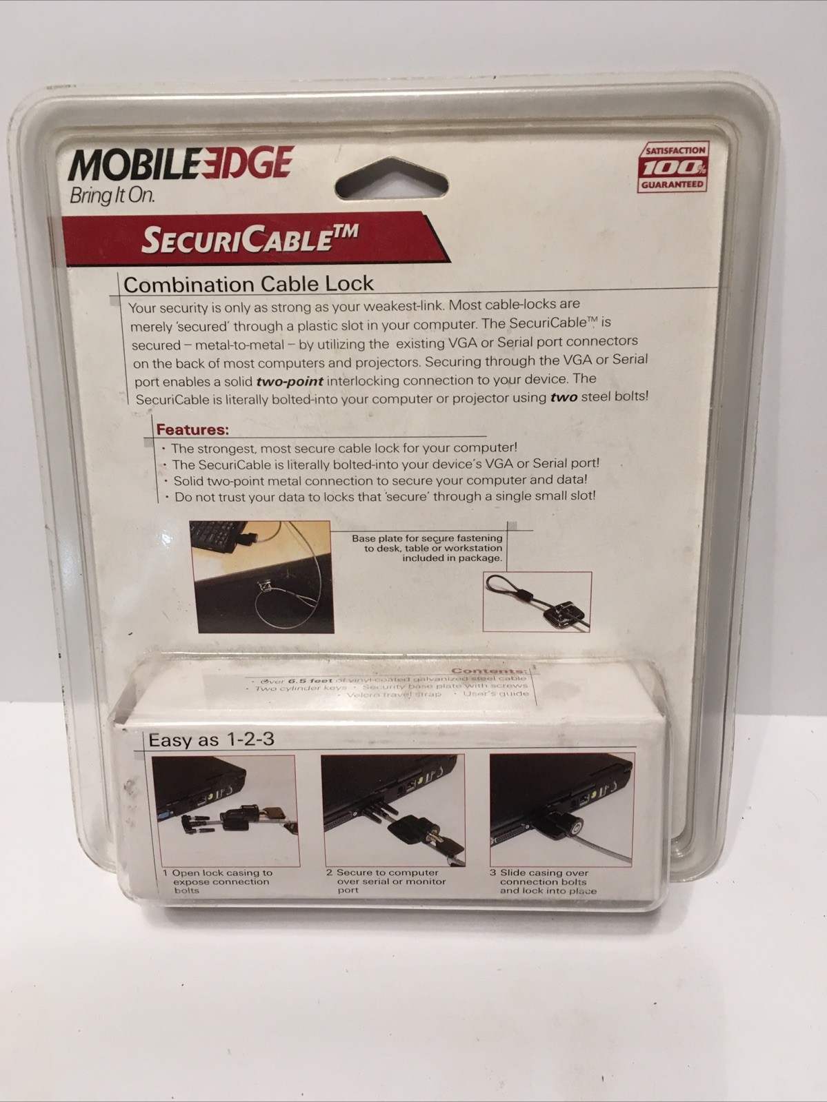 Mobile Edge Key Cable Lock Laptop High Security #MEALK1 - NEW SEALED