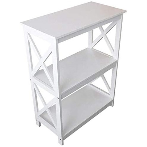 Etna Products Wood Deluxe Table 3 Tier, White