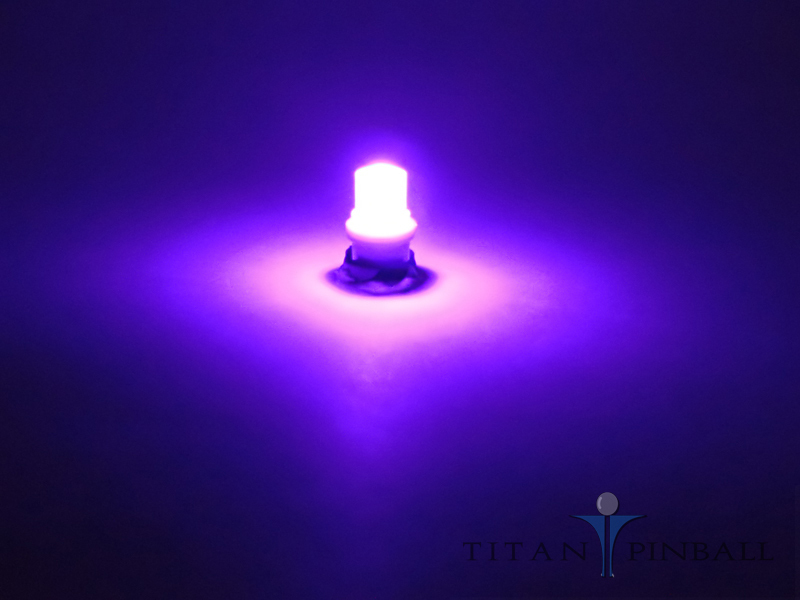 (10 Pack) - 6.3 Volt LED Bulb Flat Top 555 Base (T10) Pinball - PINK