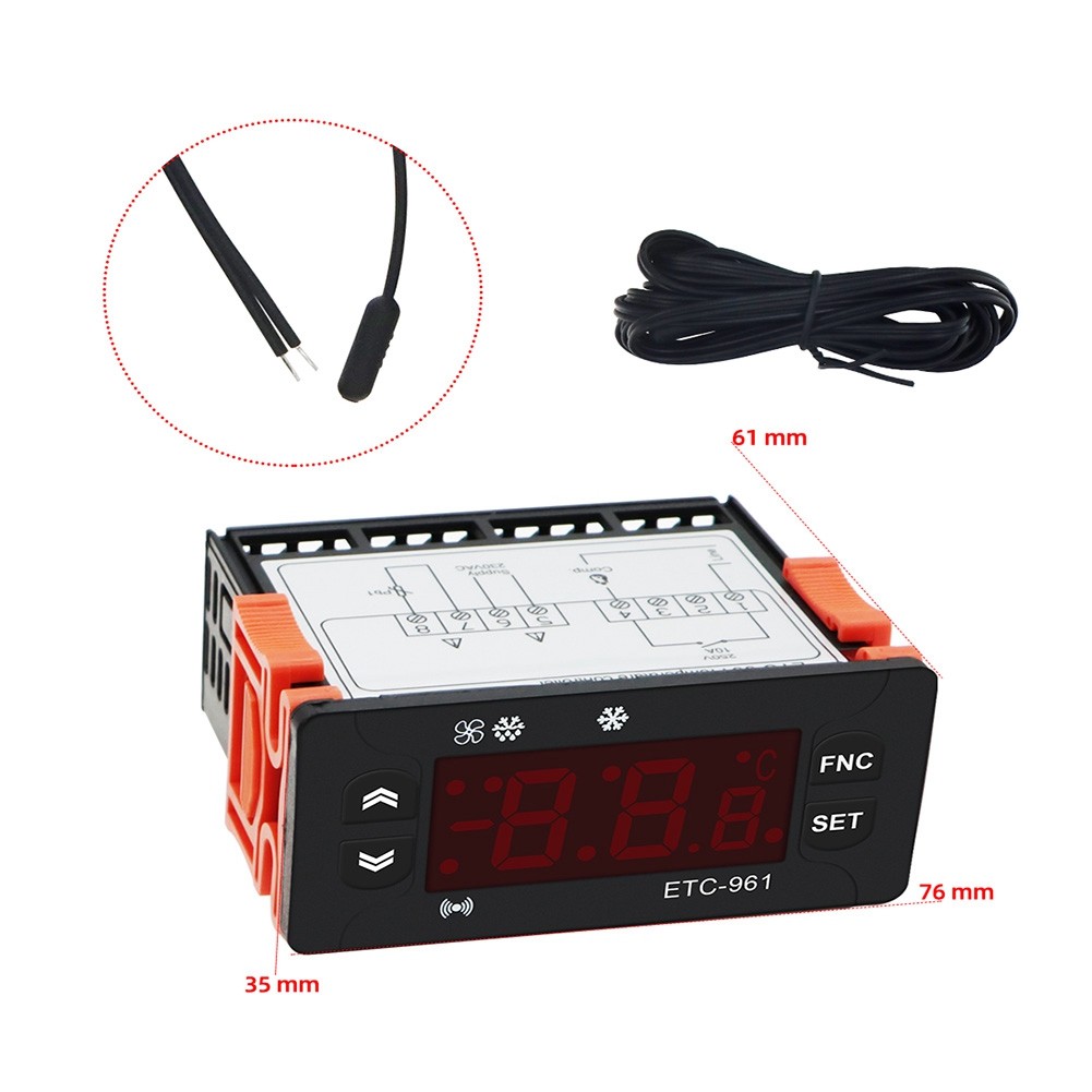 ETC-961 Thermostat Temperature Controller Humidity Control Hygrometer3644
