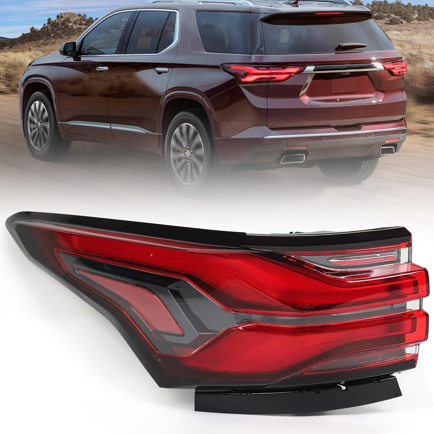 Driver Side Left LED Outer Taillight for Chevy Traverse 2022 2023 2024 GM2804151