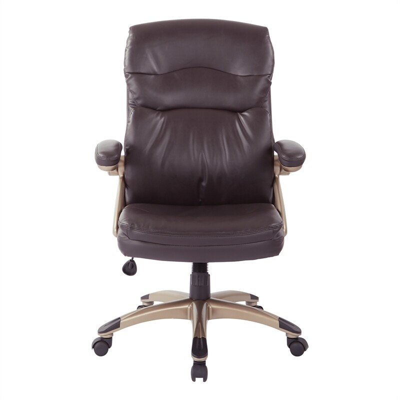 High Back Executive Manager's Chair with Espresso Bonded Leather
