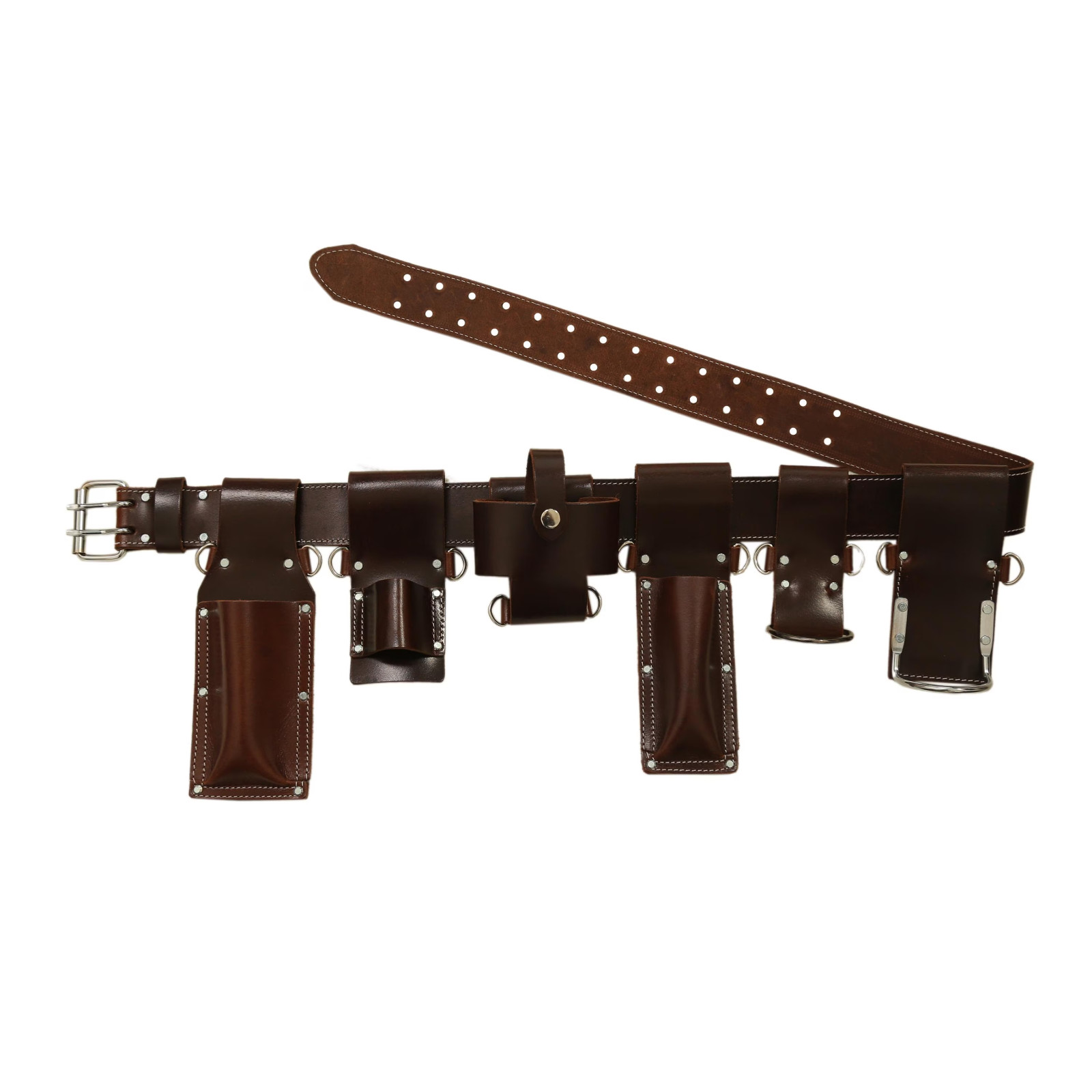 Premium PU Leather 7-Piece Scaffolding Tool Belt