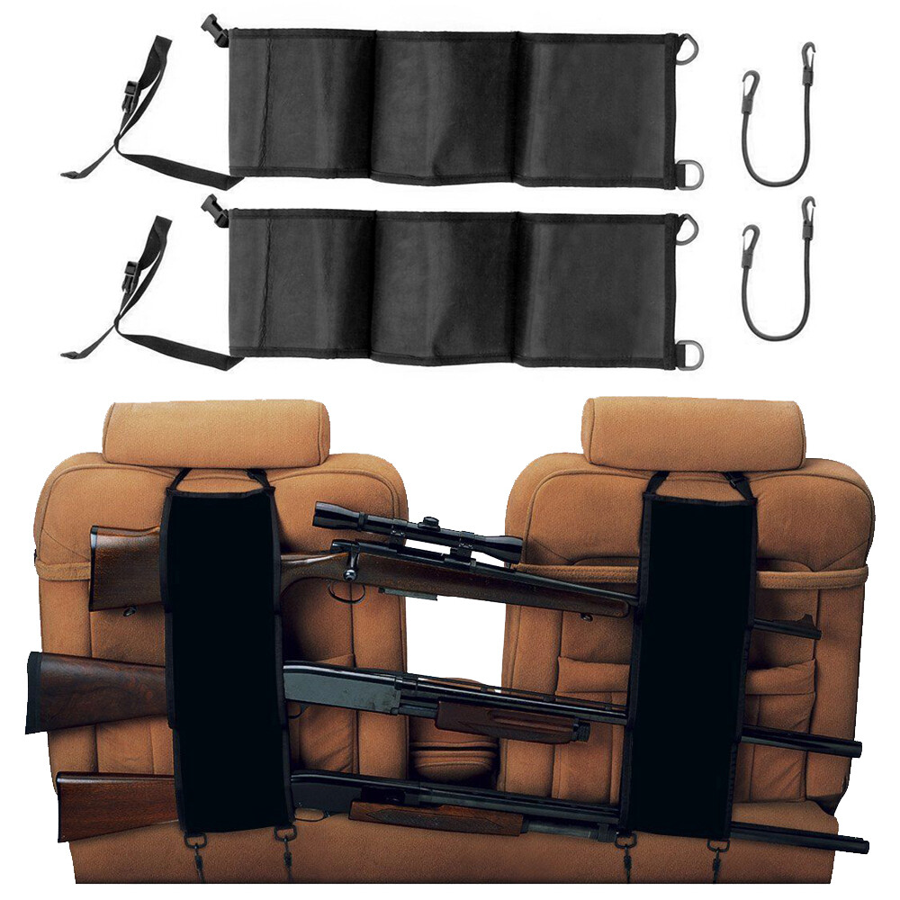 Cars Seat Back Gun Sling Rack to Storage Organizer for 3 Guns, Rifles, Shotguns