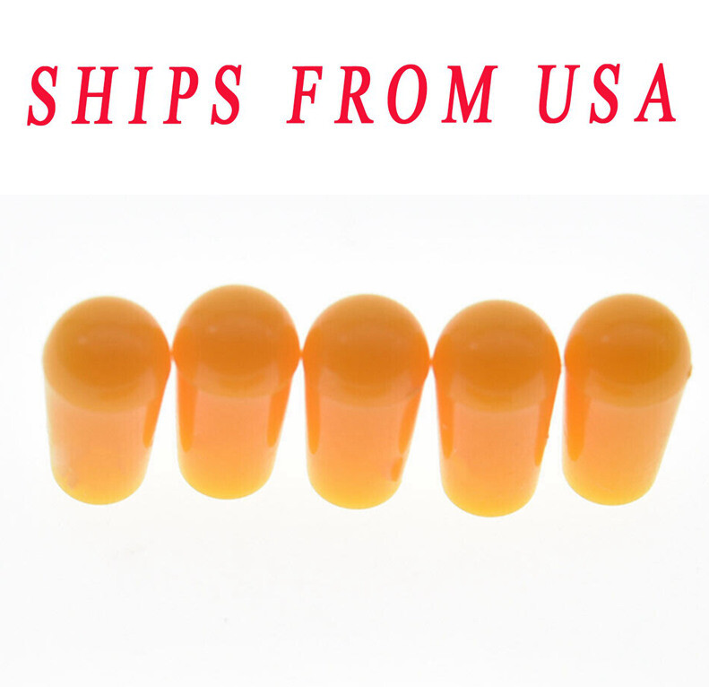 5x USA Spec Guitar Toggle Switch Tips Switch Cap for Gibson Les Paul Amber