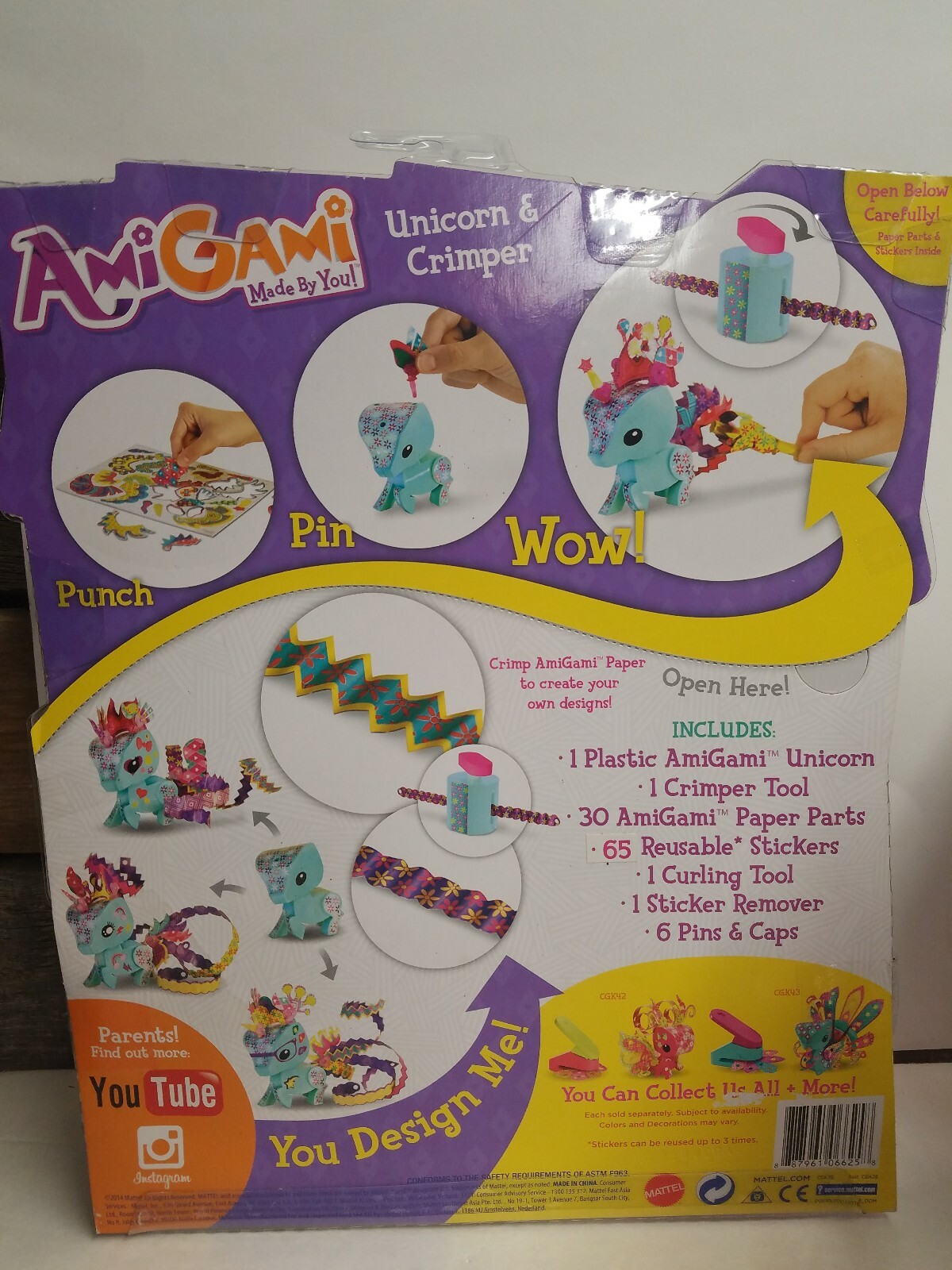 AmiGami: Unicorn And Crimper Customize Me with tools and everything inside (NWT)
