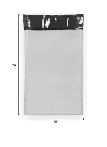 15 19 x 24 White Poly Mailers Size #8 Self Sealing Bulk Packaging Materials