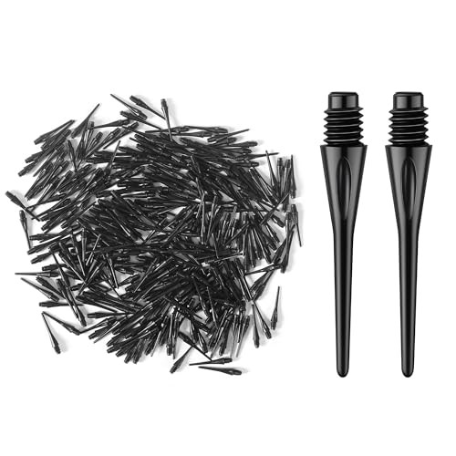 Vastarsky 300 Pack 2BA Thread Plastic Tip Dart Points, Premium Soft Dart Tips