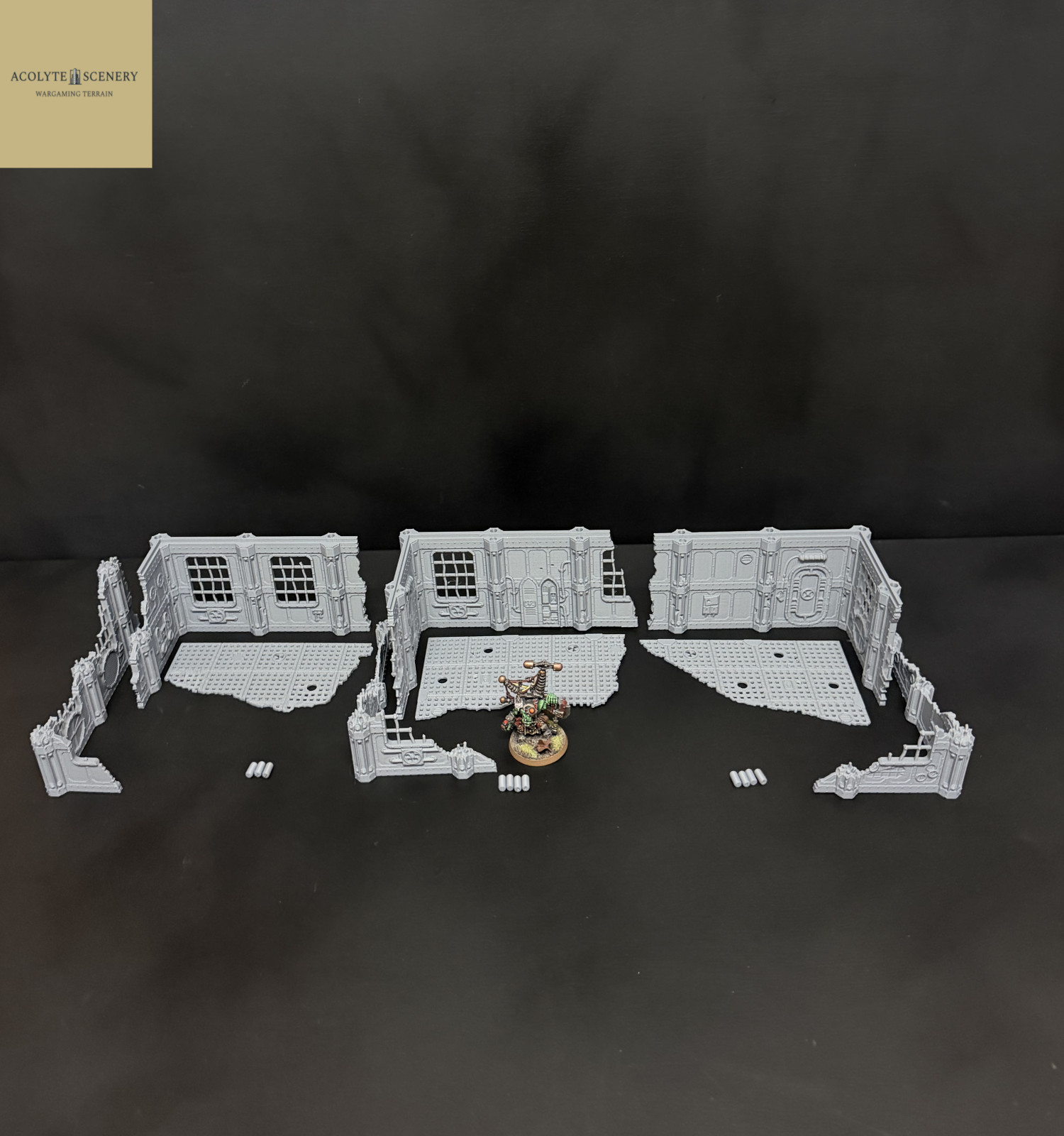 28mm Wargaming Terrain 3 Ruin Bundle Easy-Build compatible with 28mm Wargames