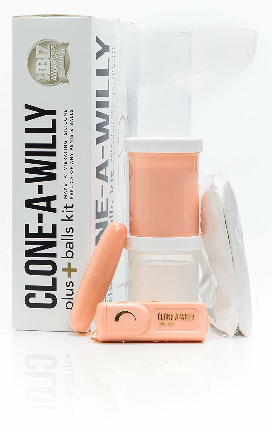 CLONE-A-WILLY Do-It-Yourself Penis + Balls Molding Kit - Light Skin Tone