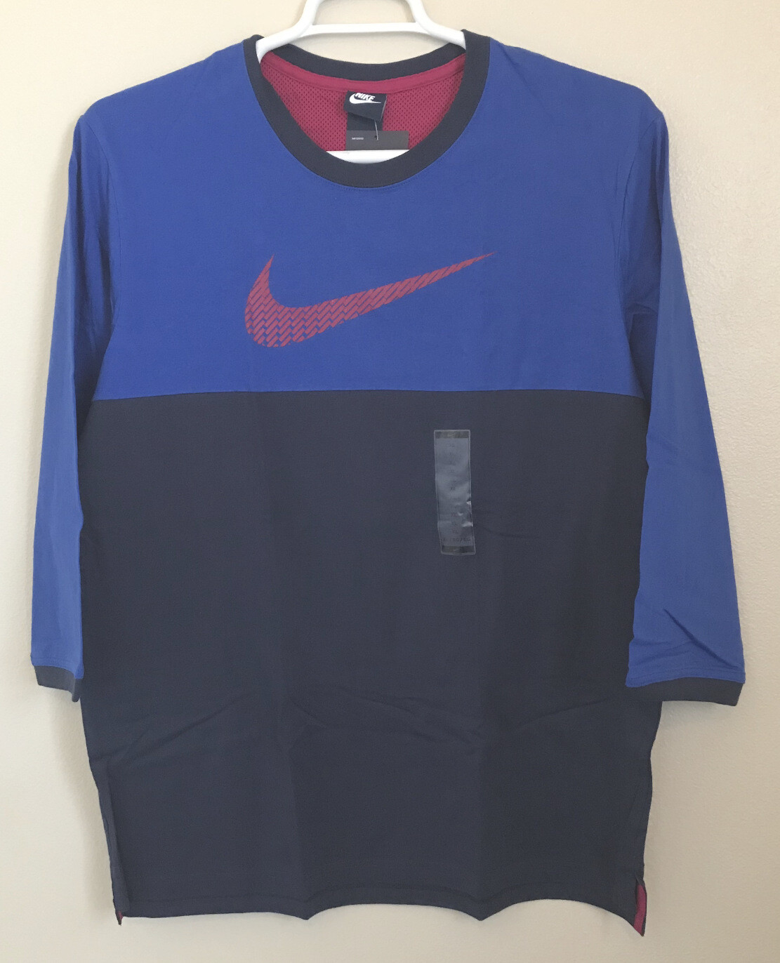 NWT Nike Men's AV15  3/4 Sleeve Cotton Top Shirt Size XL 679207