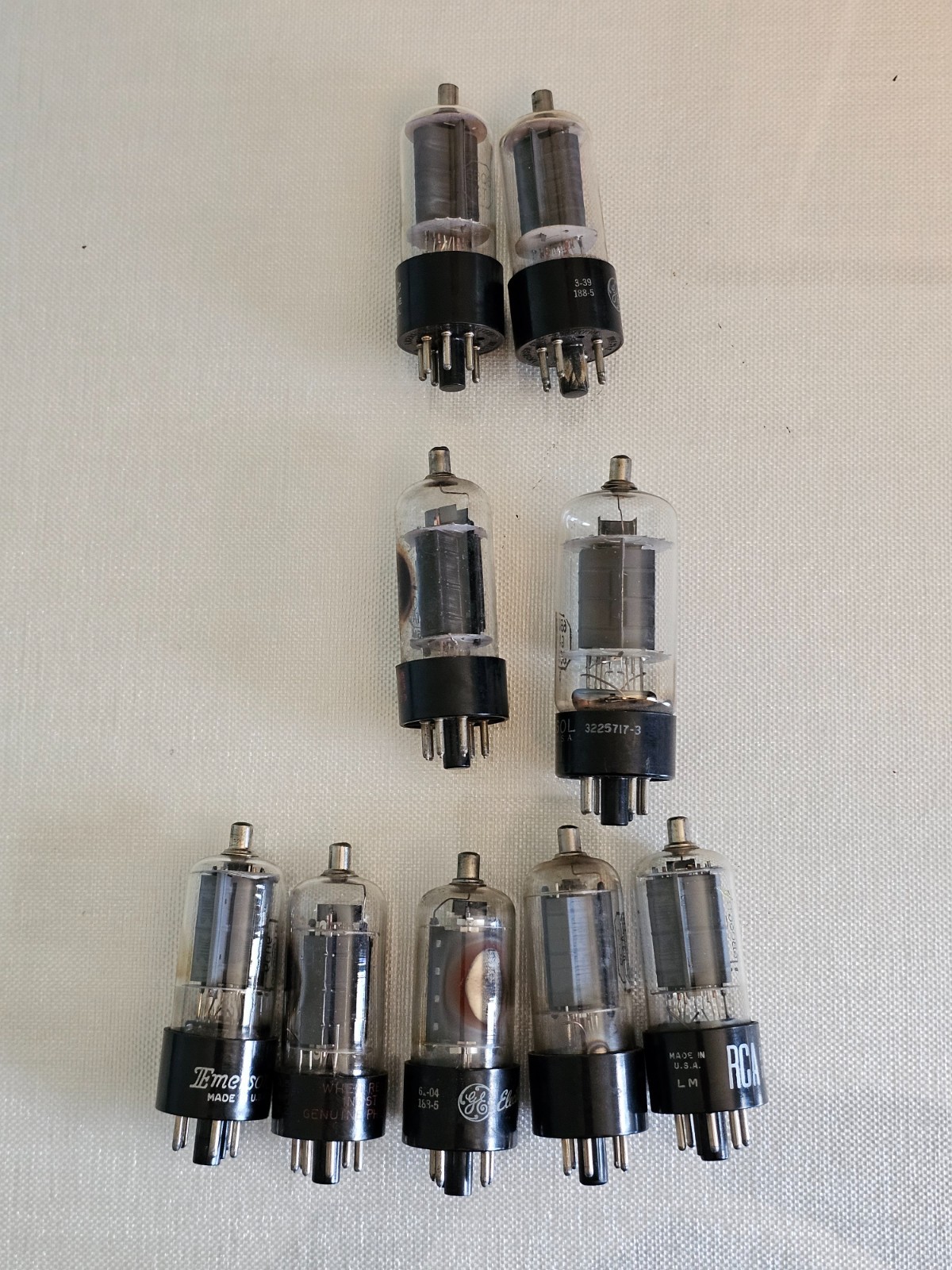 Vintage 6BQ6GT / 6BQ6GTA / 6BQ6GTB  Vacuum Tube Lot of 9