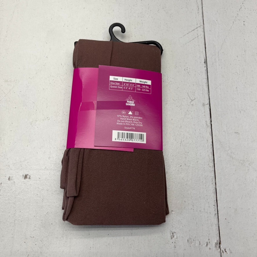 La Moda Taupe Opaque Tights With Spandex Women's One Size NEW