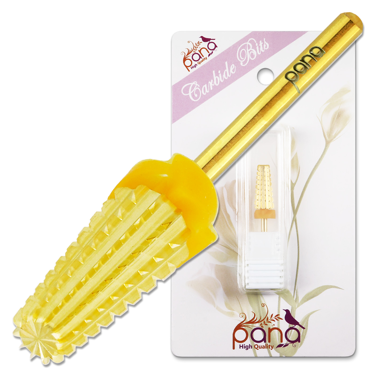 USA #1 PANA 5 in 1 Nail Carbide Bit - GOLD - 2x Coarse Grit 3/32"