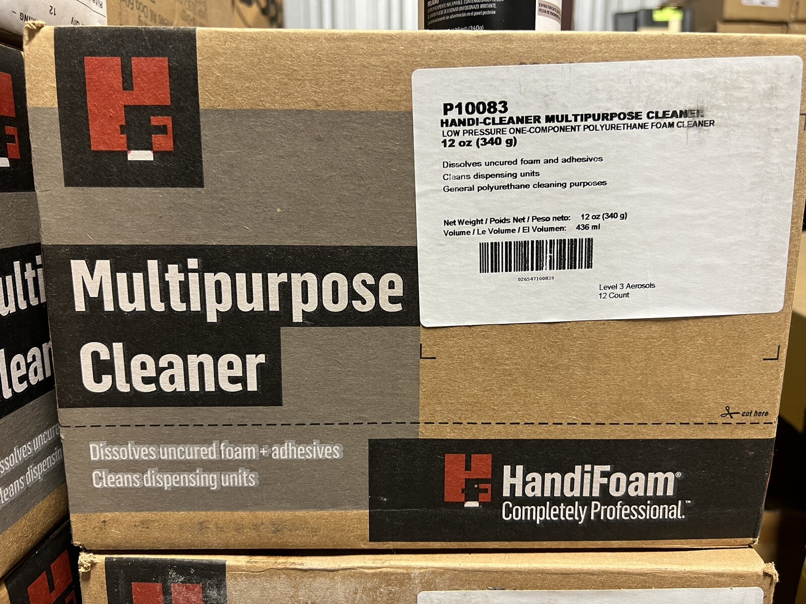 Box Of 12 - HandiFoam Completely Professional Multipurpose Cleaner 12 oz Aerosol
