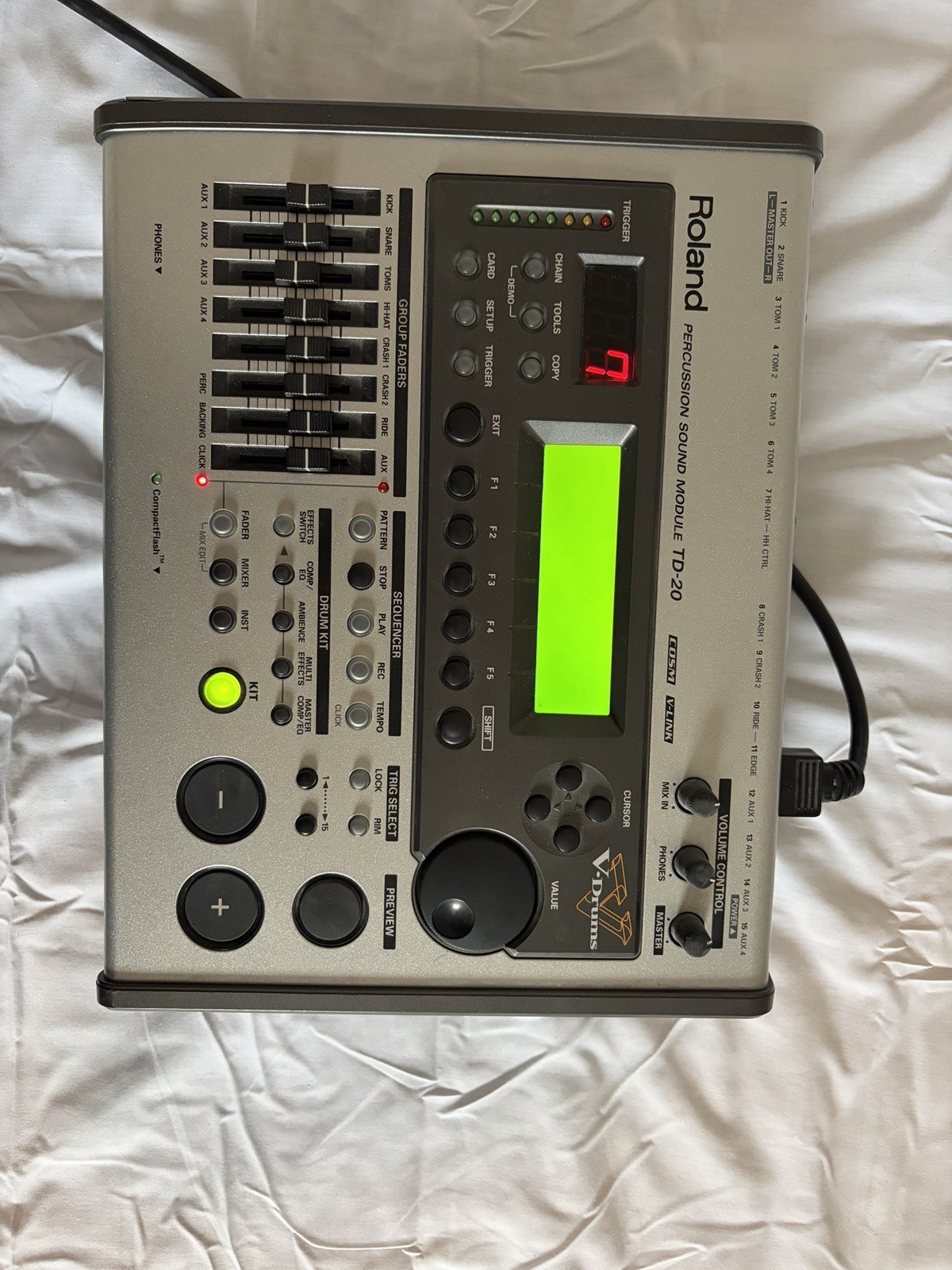 Roland TD-12 Electronic Drum Sound Module- Works Great but LCD Needs Replaced