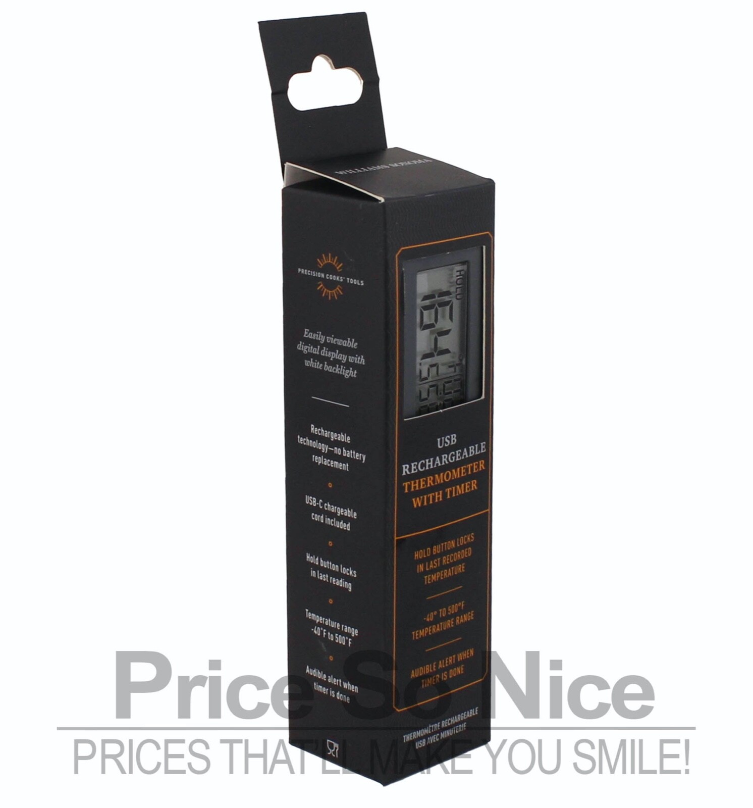 Williams Sonoma USB Rechargeable Thermometer / Timer MSRP $50 - New