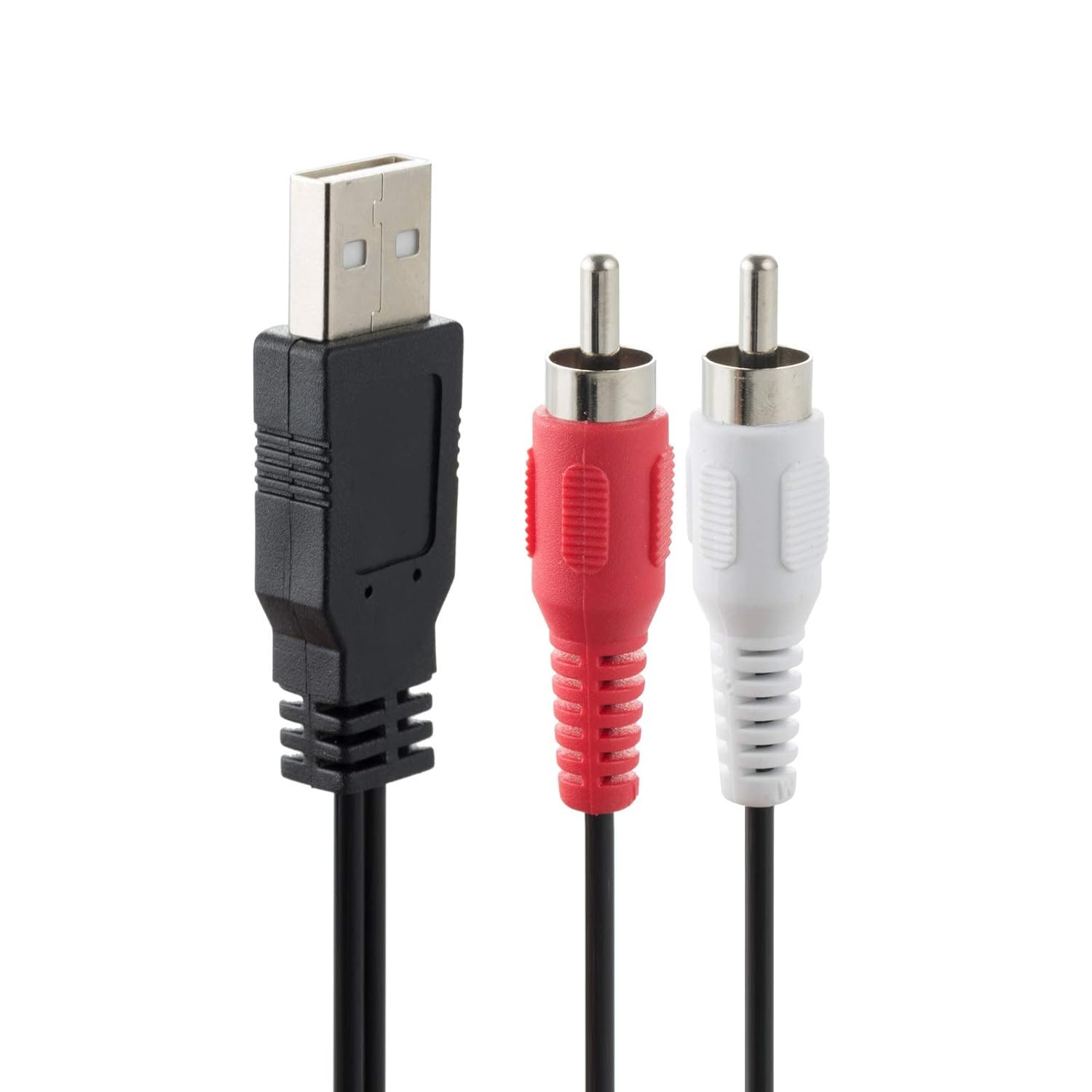 RCA to USB Converter Audio Cable 2.0 A Male 2 Adapter Cord...