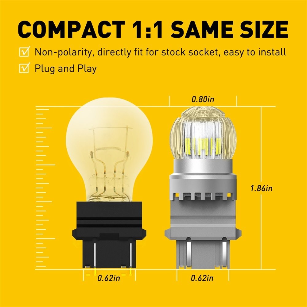 1-10Set AUXITO 3157 3156 LED White Reverse Backup Light Bulbs Canbus Error Free