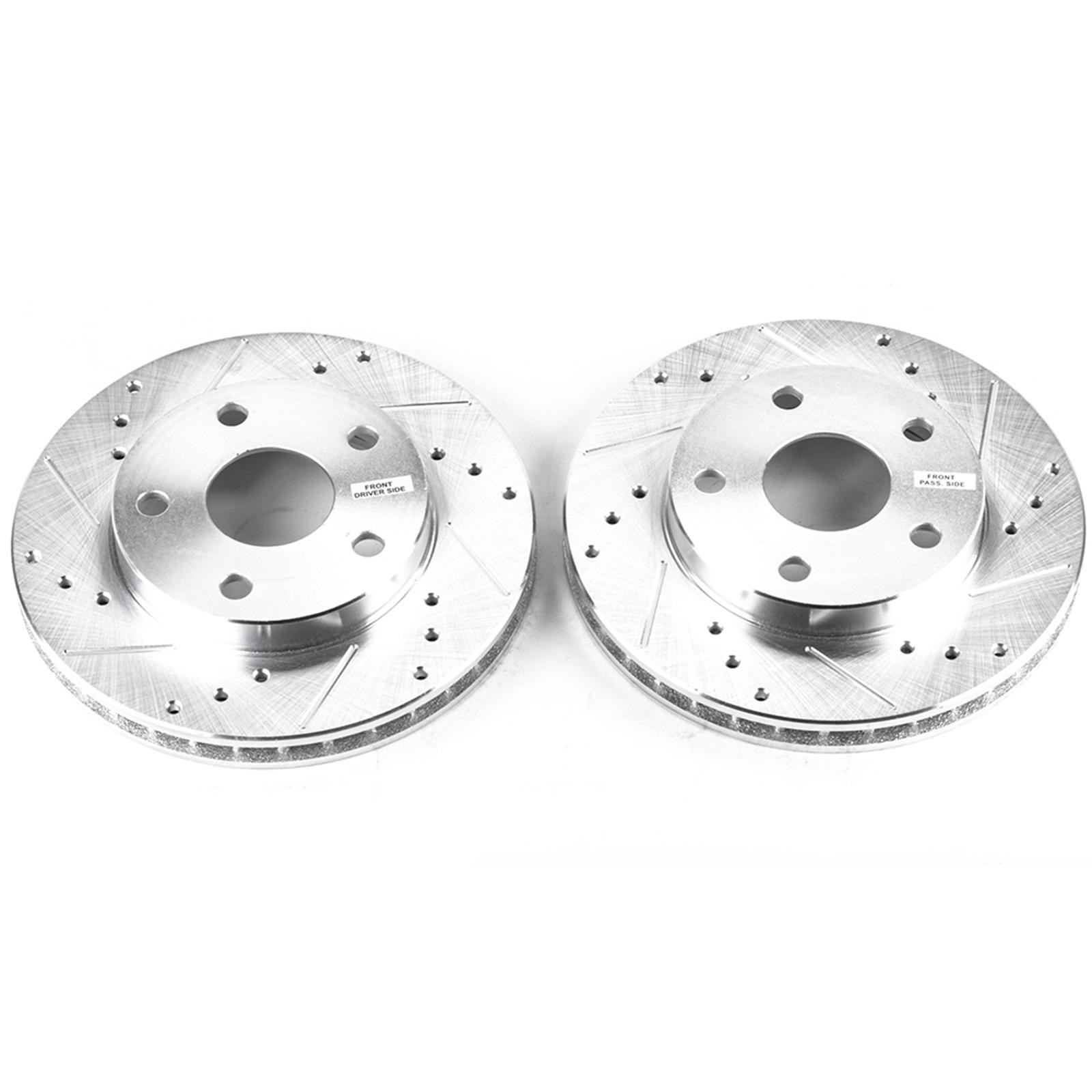 Power Stop JBR590XPR Drilled & Slotted Front Rotor Set for 91-95 Toyota MR2