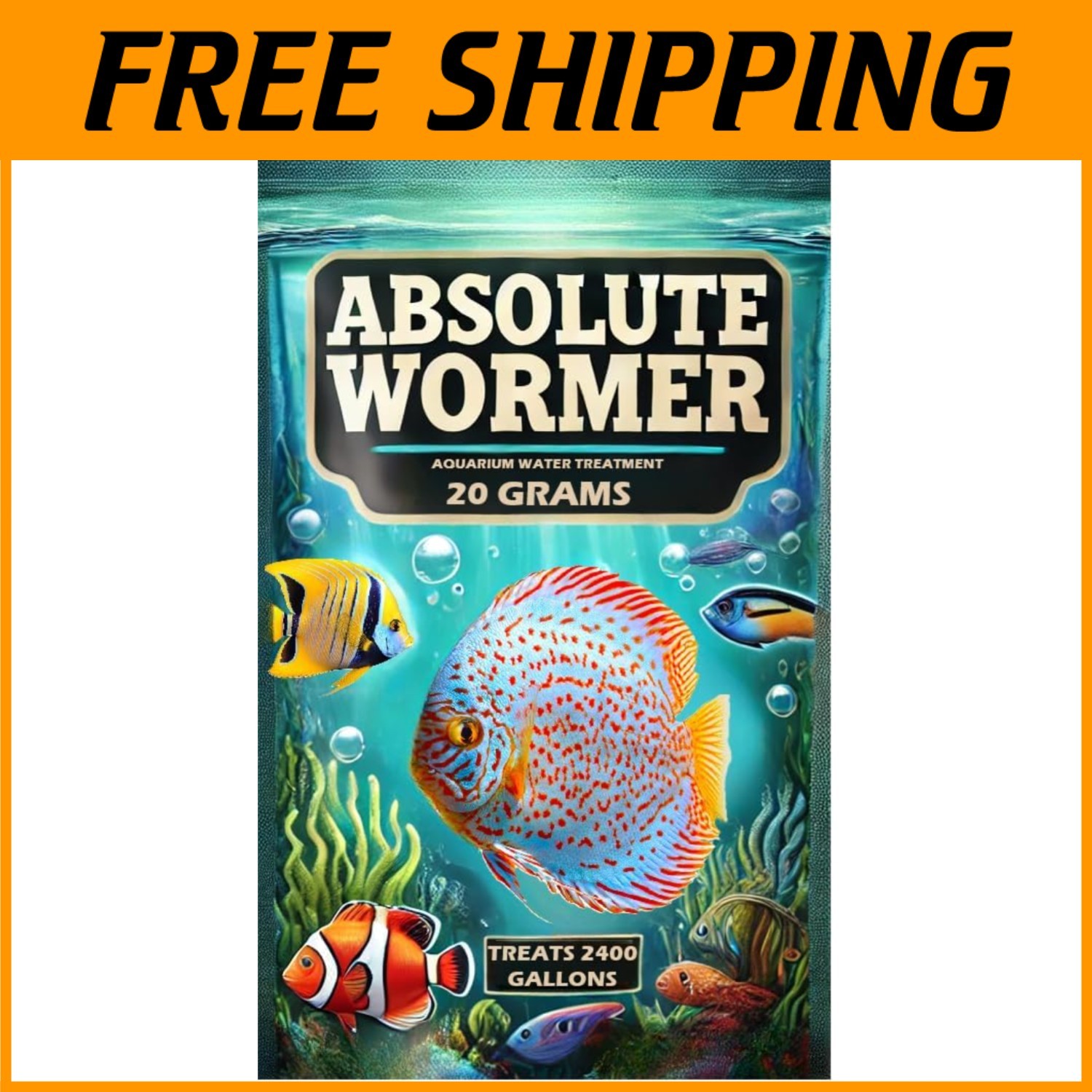 20g Flubendazole Fish Wormer for Diatoms, Flukes & Parasites - Quick Relief=