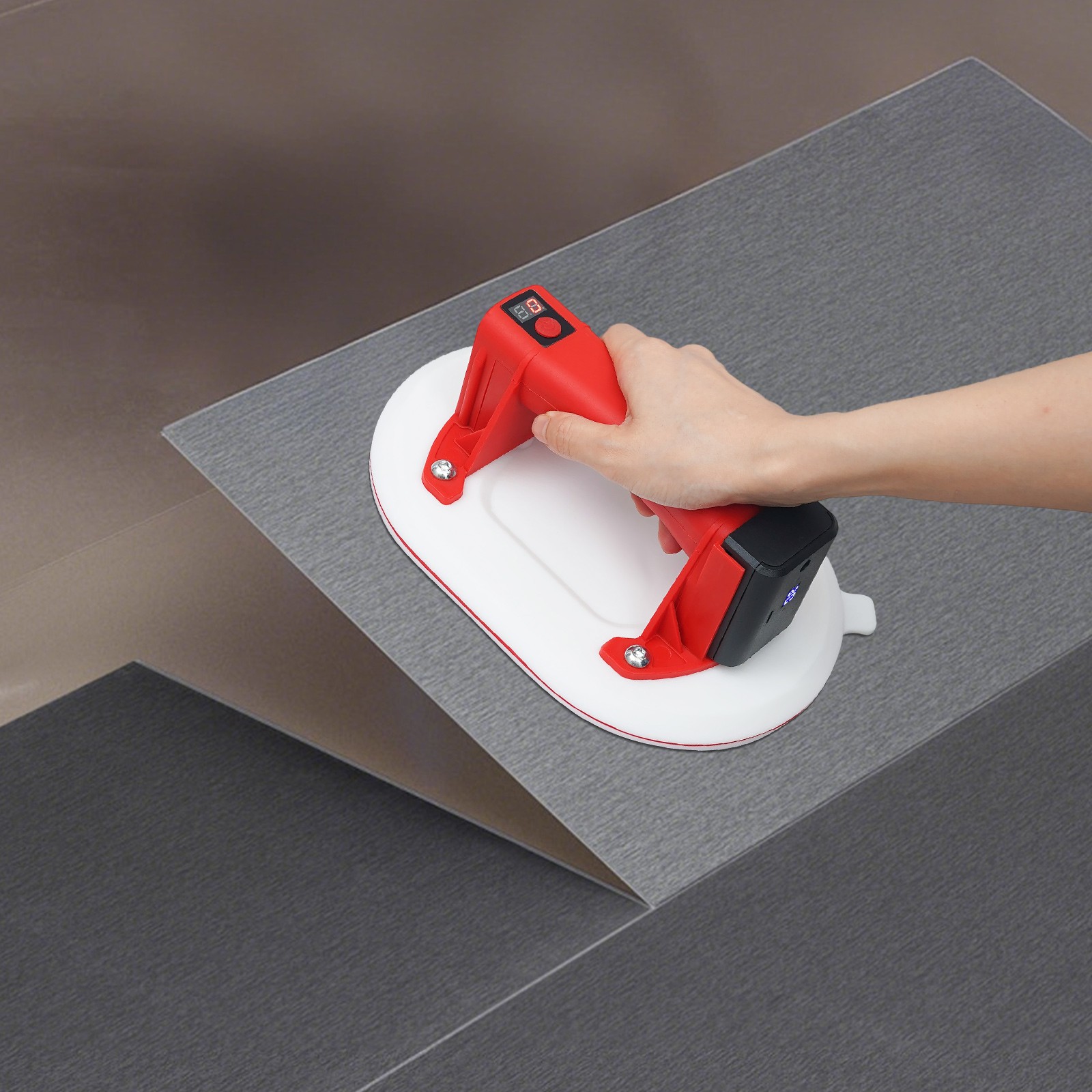 Vacuum Suction Cup Lifter W/ Digital Display Electric For Glass/Tile Lifter