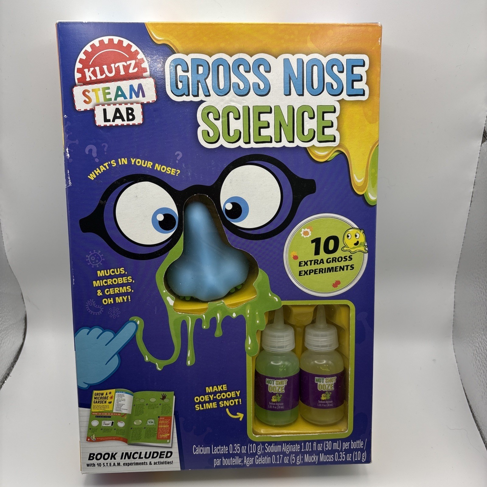 Klutz Steam Lab Gross Nose Science Book Included Gross Anatomy Sealed
