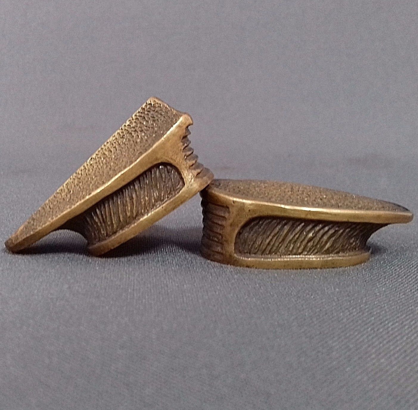 Set " Beowulf " bronze bolster fingter guard & pommel custom knive making