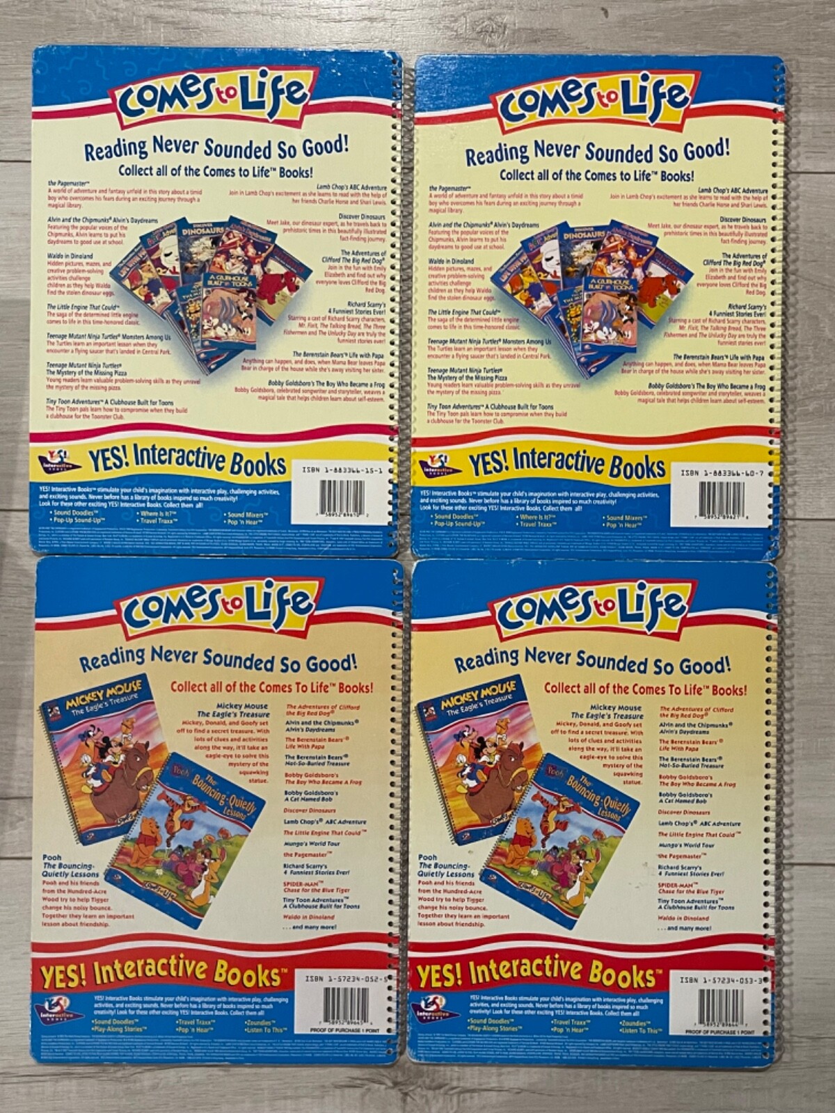 YES! INTERACTIVE BOOK COMES TO LIFE Pooh Mickey Richard Scary Little Engine Lot