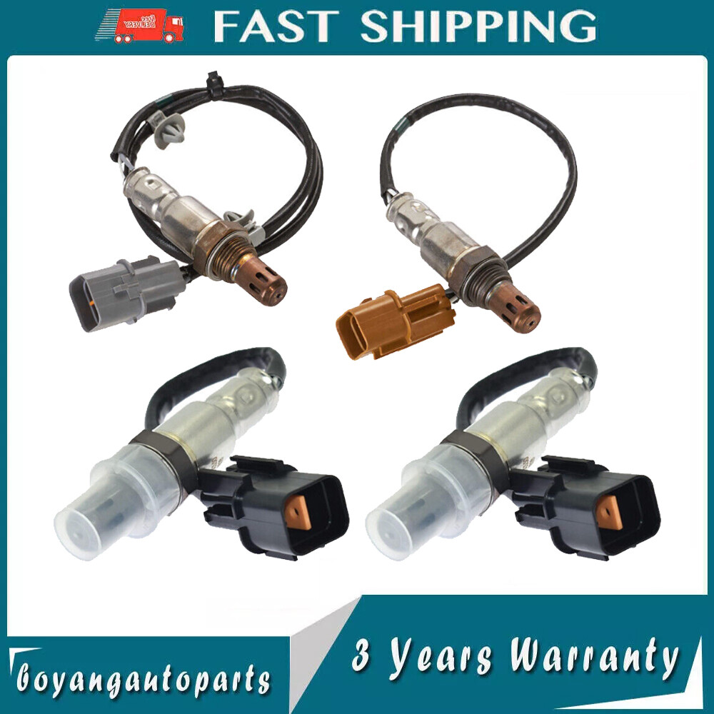 Set Of 4 Oxygen O2 Sensor Upper+Lower For 2012 2013 2014 Hyundai Genesis 3.8L V6