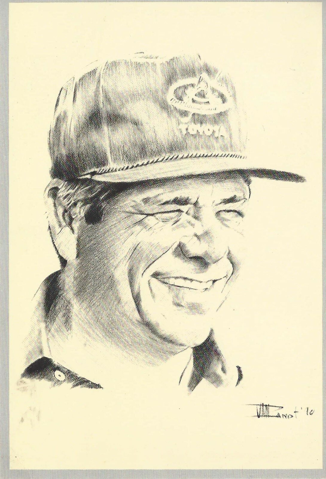 Lee Trevino William Van Zandt 4-1/2" x 6-1/2" artwork postcard FREE SHIPPING