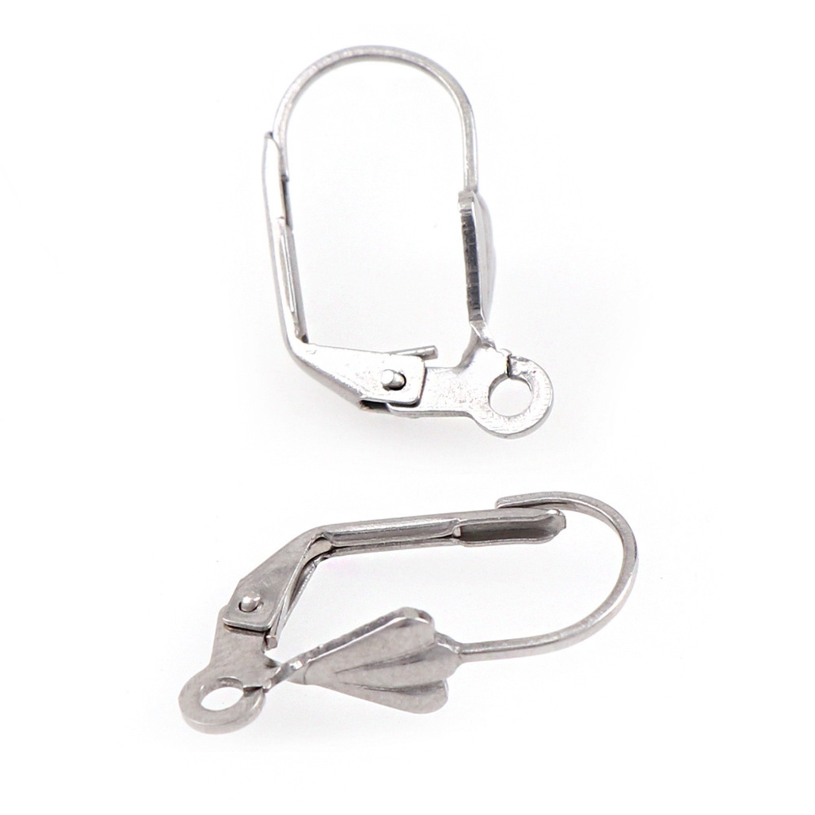 30 Pcs 316 Stainless Steel French Lever Back Earwire Ear Wire Earring Hook with