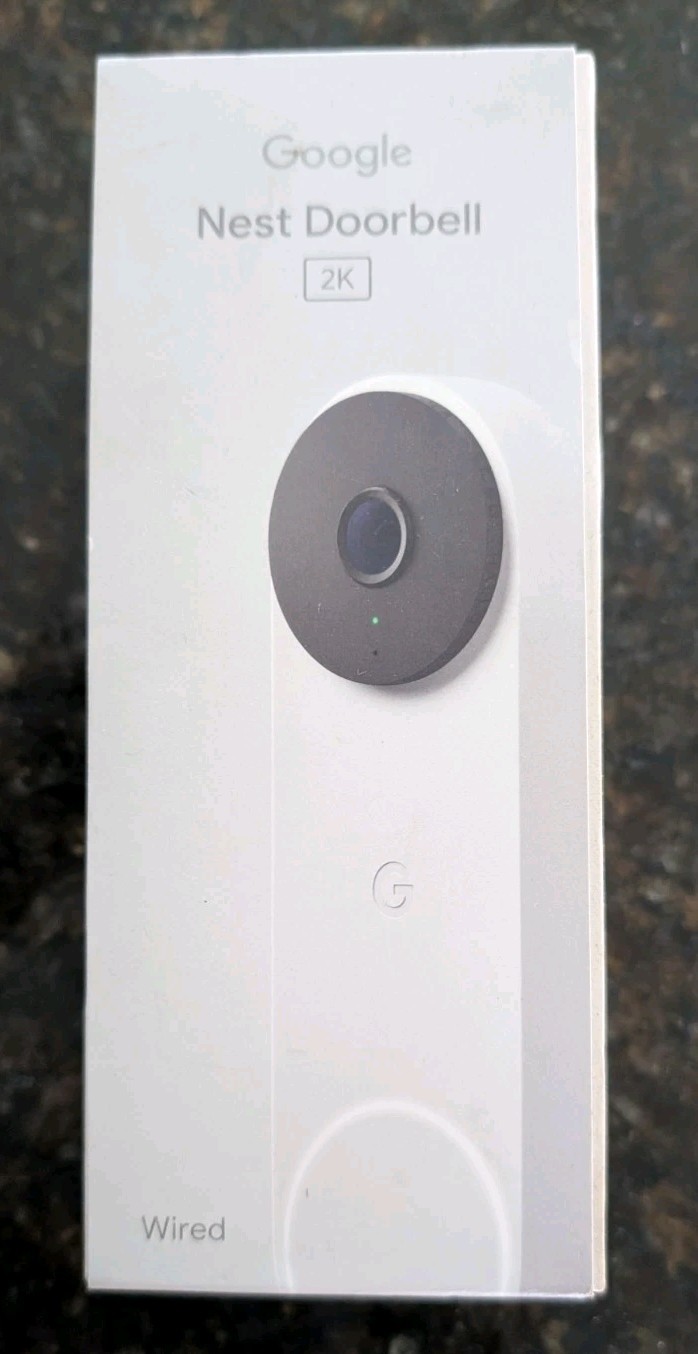 New Google Nest Doorbell Wired 2K Video Camera Doorbell # G6PPP Mfg. 10/25