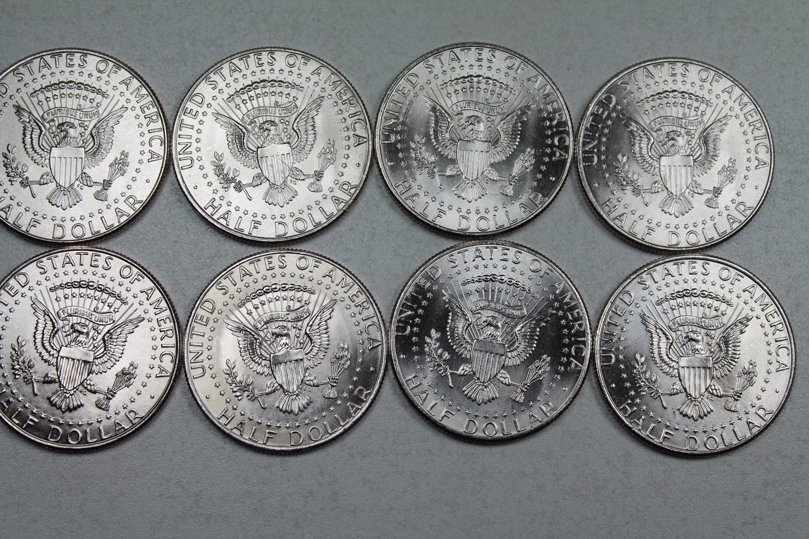 2014 2015 2016 2017 P & D Kennedy Half Uncirculated Mint roll Set 2014-2017